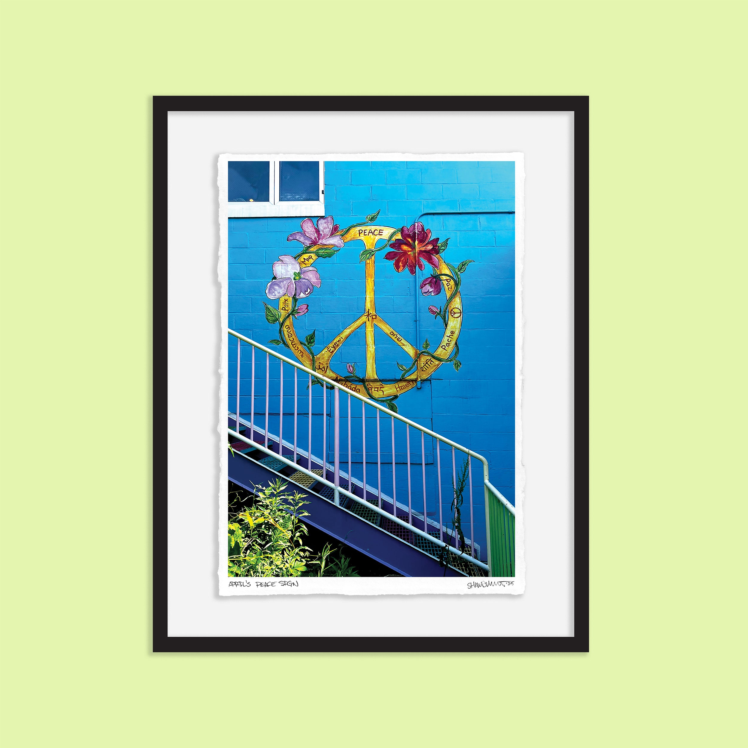 APRIL'S PEACE SIGN - SHAWN DUMONT – Shelter Design Cultivation Project