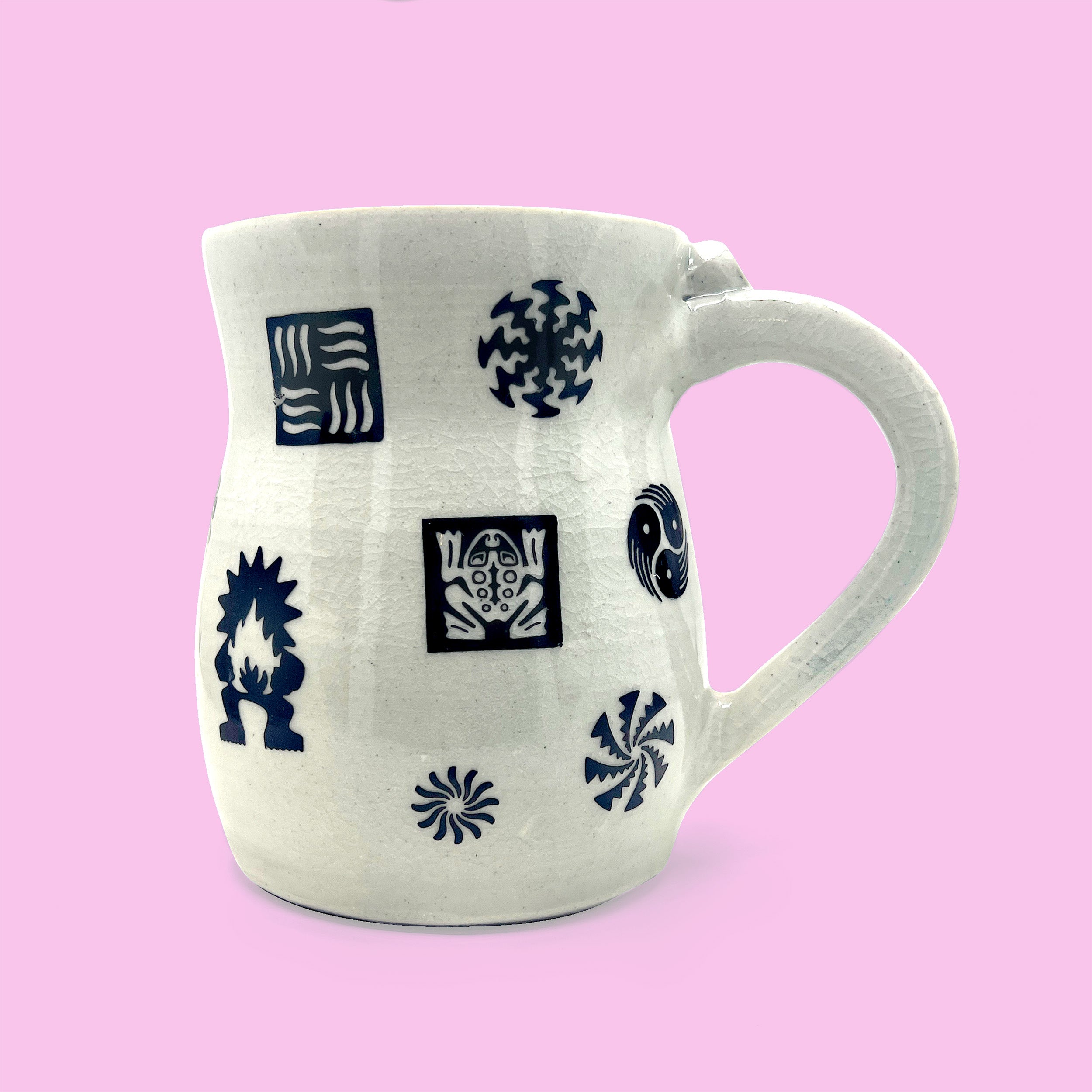 ICONOGRAPHY CERAMIC MUG - GREY